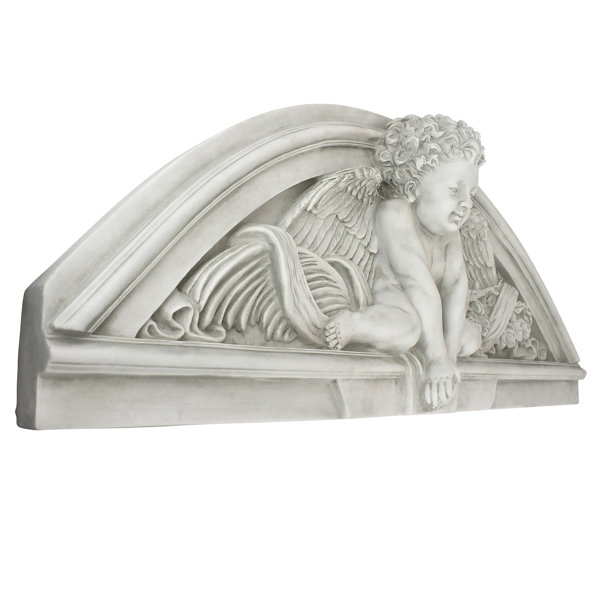 Design Toscano Cherubs Grande Sculptural Pediment Wall Décor